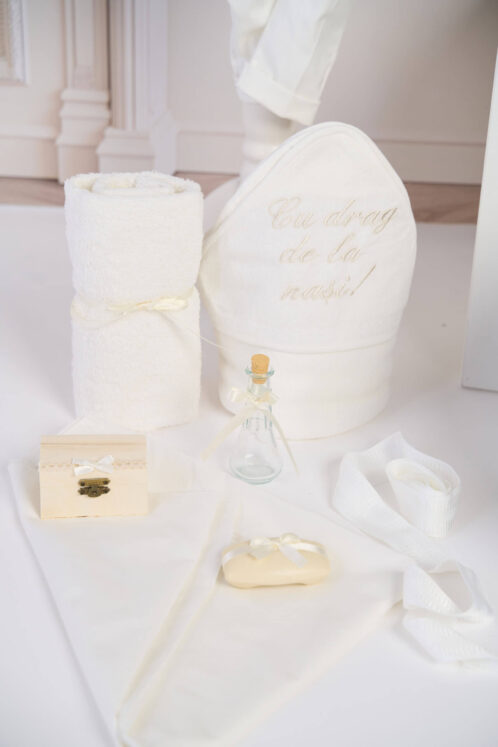 Set complet botez (trusou) - Anghel - bleumarin - imagine 4