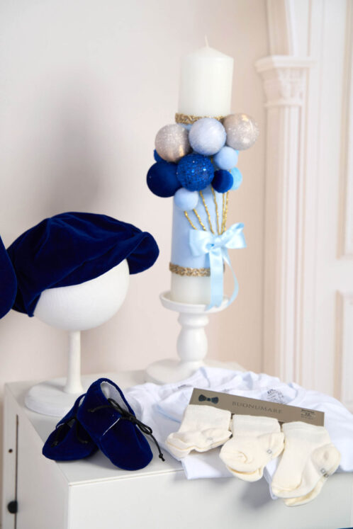 Set complet botez (trusou) - Anghel - bleumarin - imagine 5