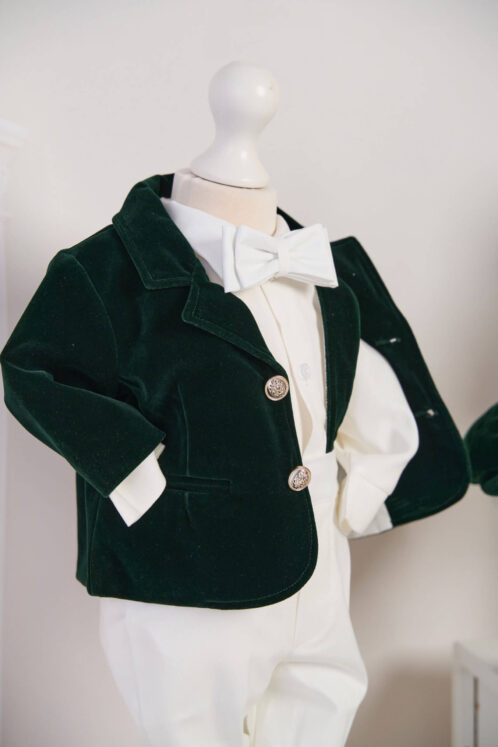 Set complet botez (trusou) - Anghel - verde - imagine 6