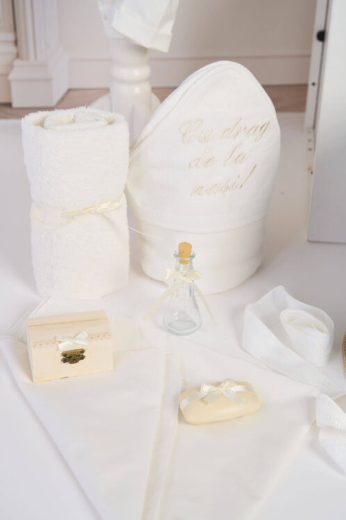Set complet botez (trusou) - Anghel - verde - imagine 4