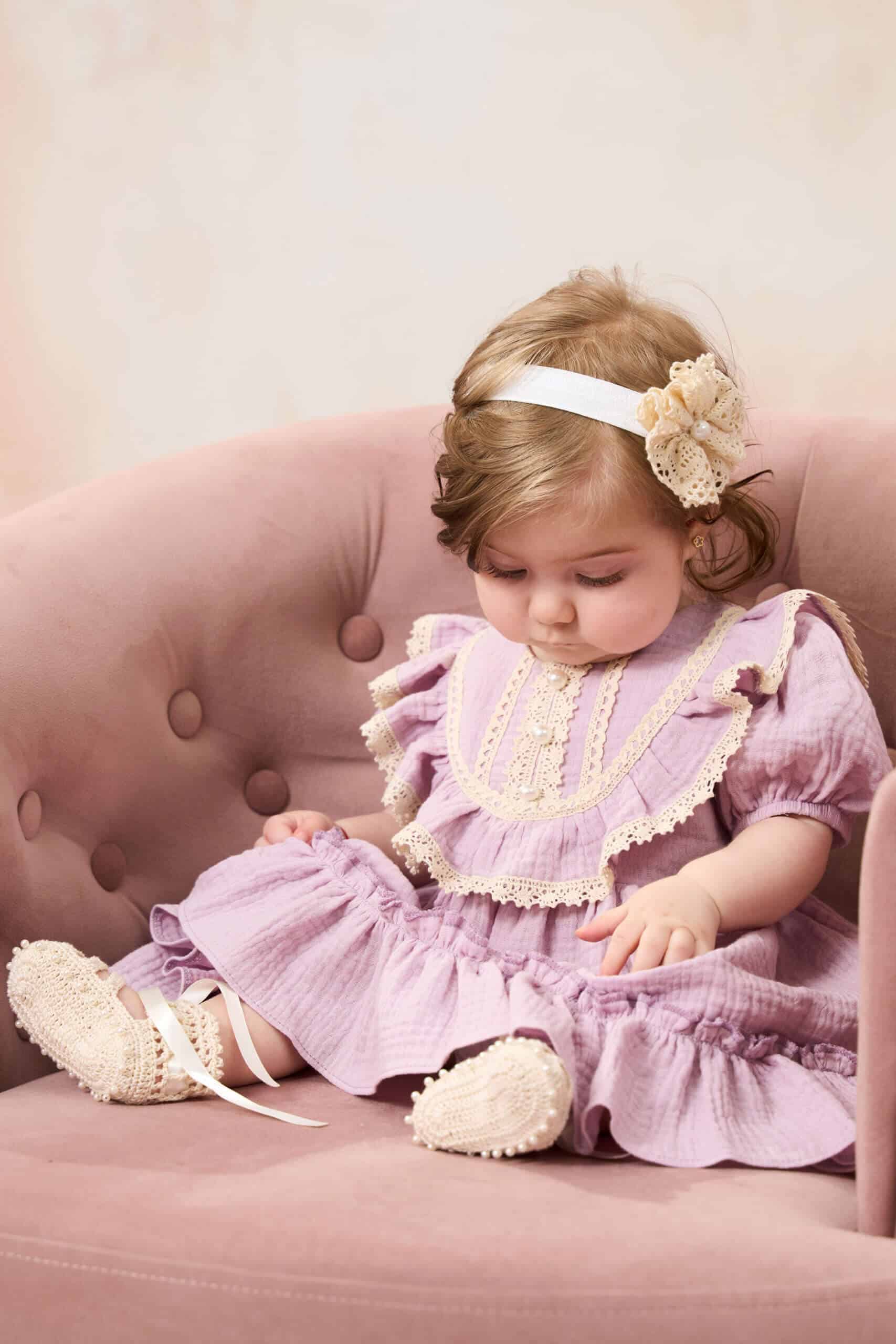 Rochiță Ludmila - roz-vintage 3 Rochiță Ludmila - roz-vintage - imagine 3