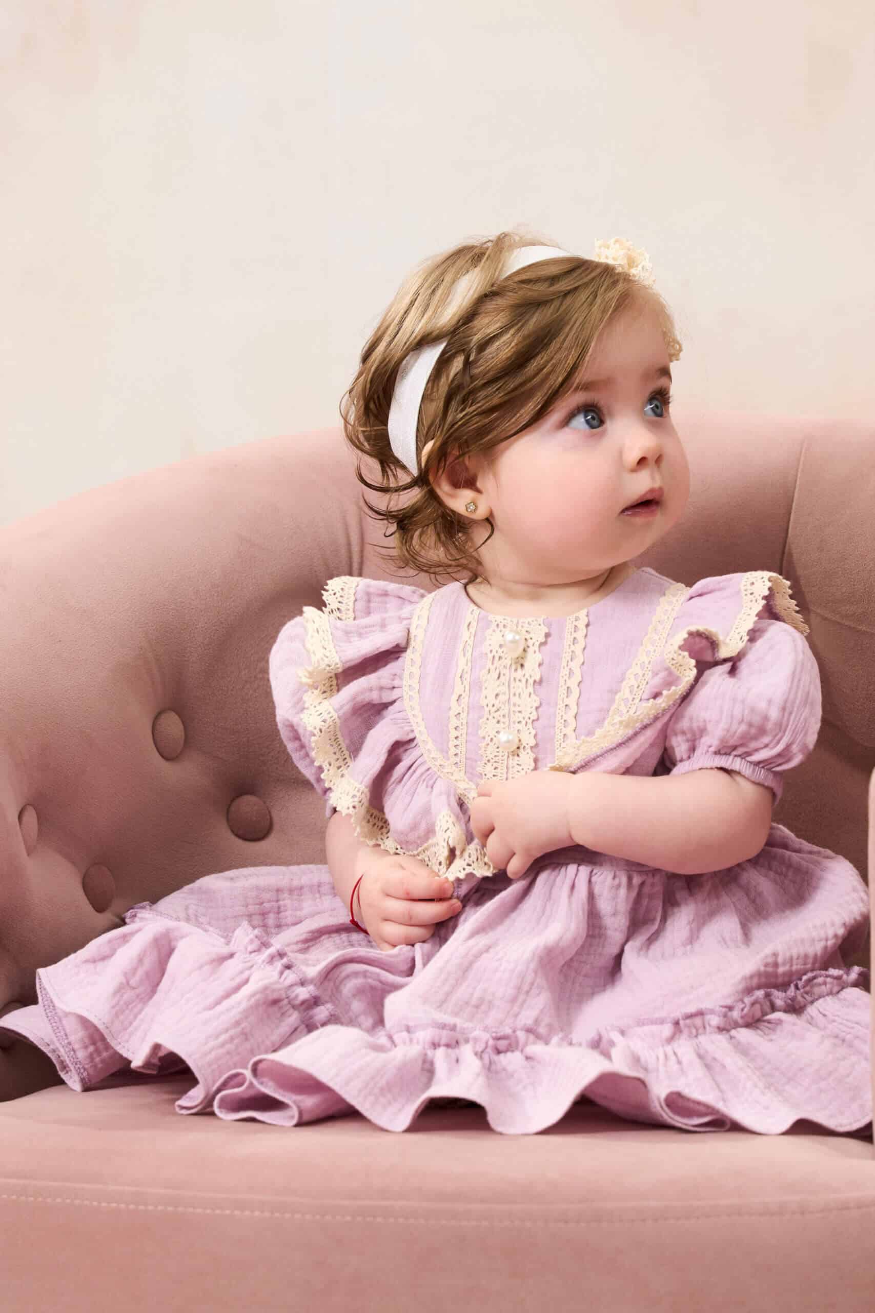 Rochiță Ludmila - roz-vintage 1 Rochiță Ludmila - roz-vintage