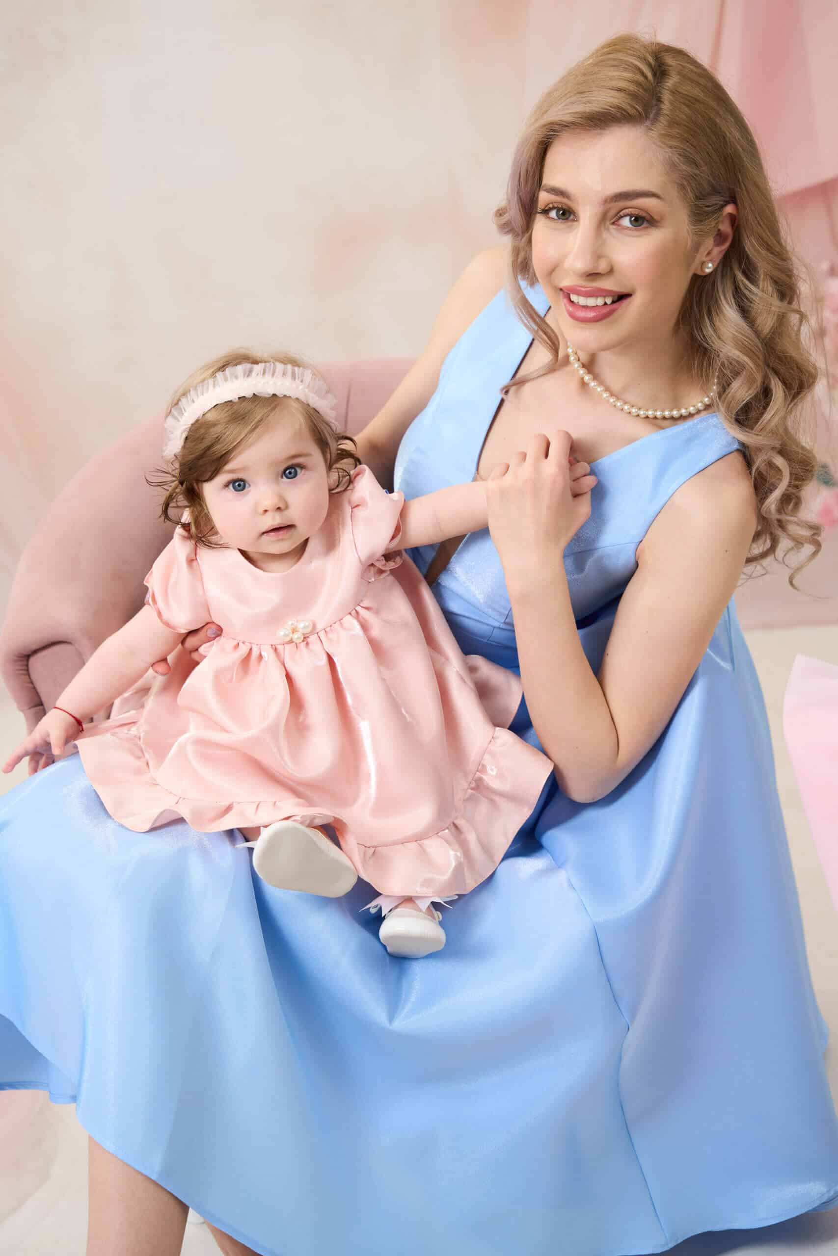 Rochiță Perla - somon 4 Rochiță Perla - somon - imagine 4