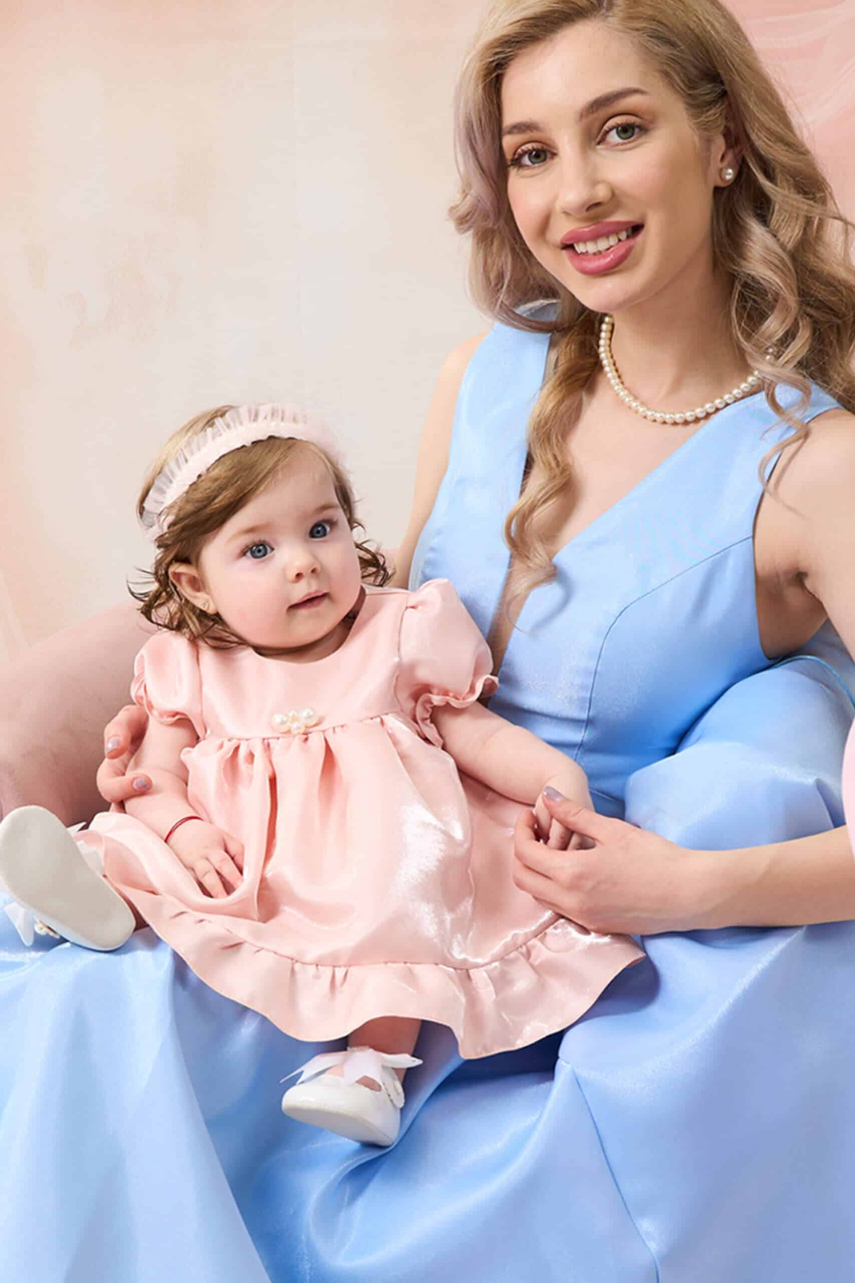 Rochiță Perla - somon 2 Rochiță Perla - somon - imagine 2