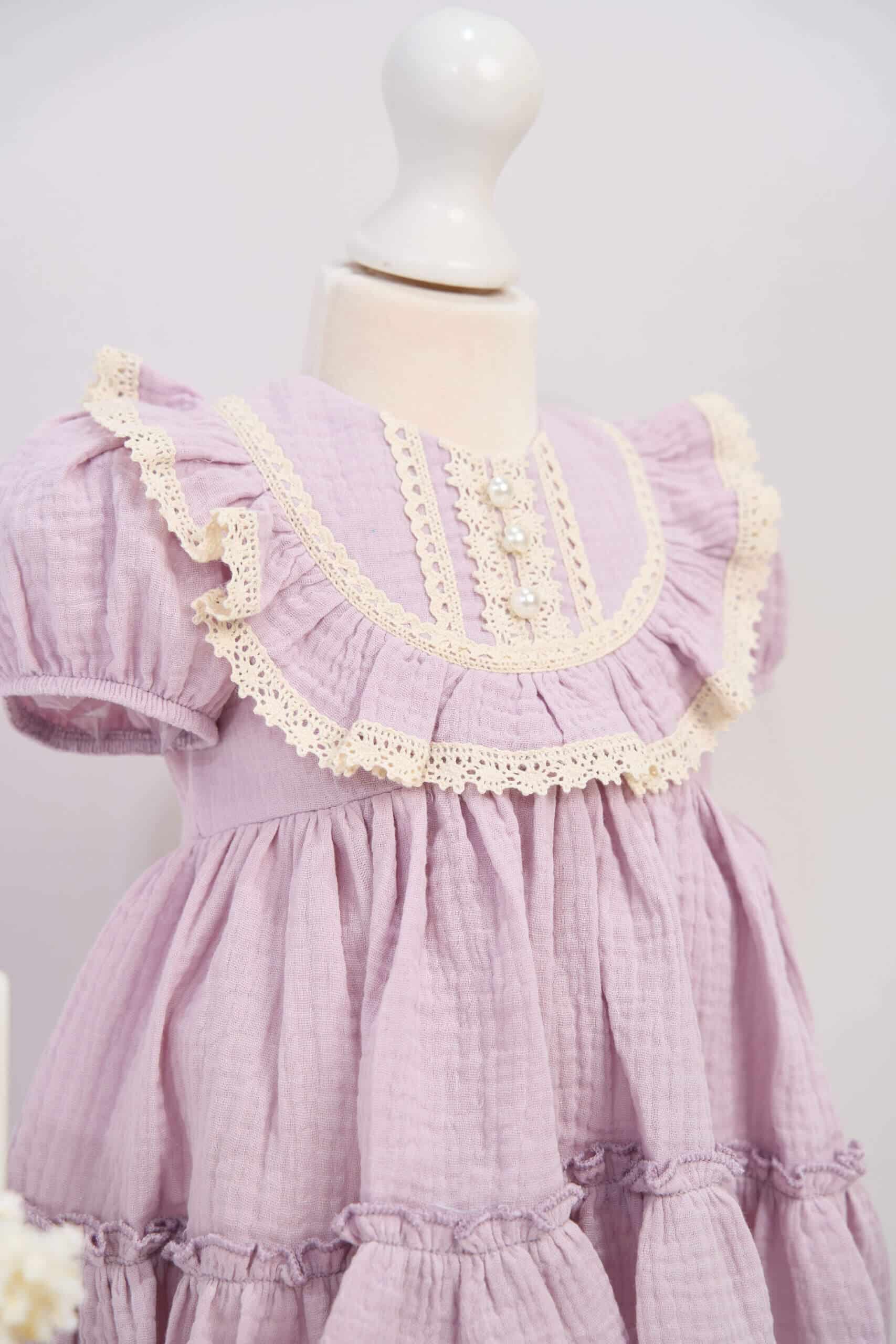 Rochiță Ludmila - roz-vintage 5 Rochiță Ludmila - roz-vintage - imagine 5