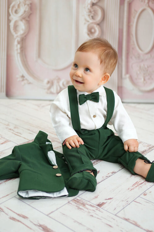 Costum Gruia - verde - imagine 3