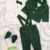 Costum De Botez Baieti Gruia Verde Stofa Primavara