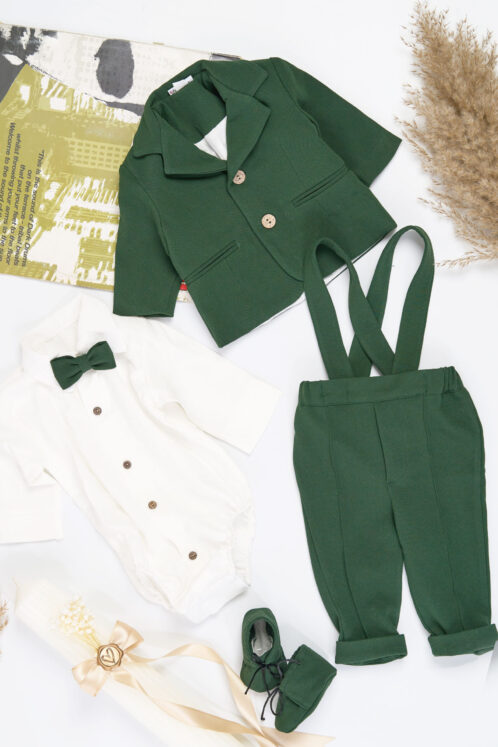 Costum Gruia - verde - imagine 5