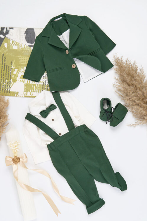Costum Gruia - verde - imagine 2