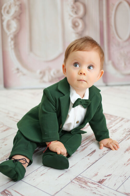 Costum Gruia - verde - imagine 9
