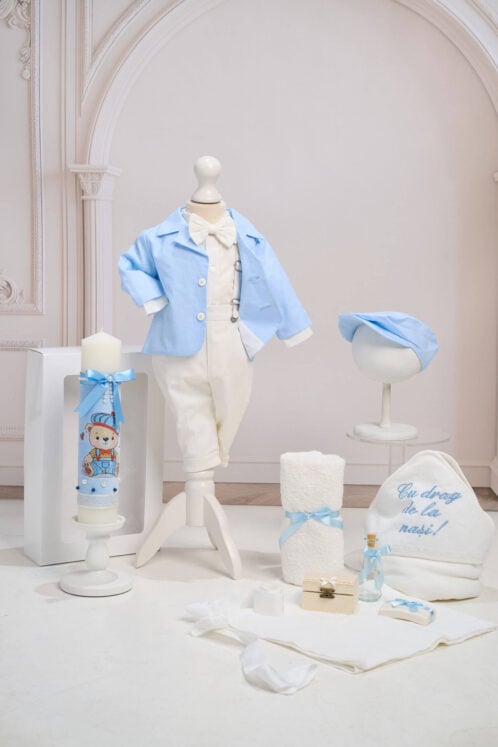 Set Romeo bleu + Trusou + Lumânare