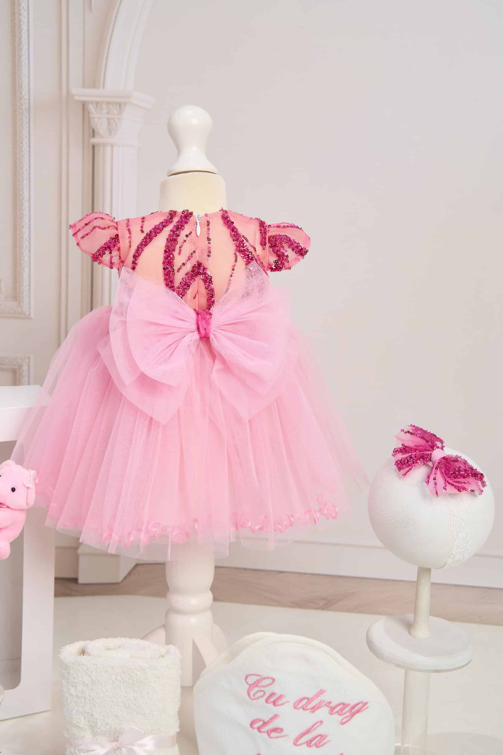 Rochiță Arabella - Cotton Candy - roz 1 Rochiță Arabella - Cotton Candy - roz