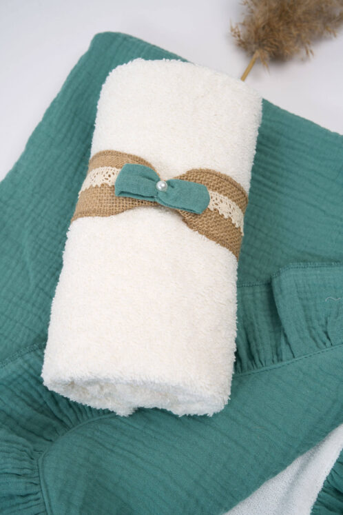 Trusou Muselină botez - mint - imagine 2