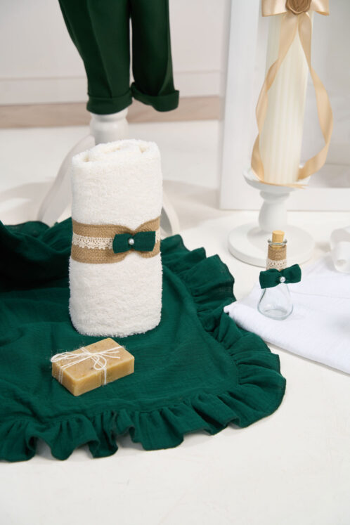 Trusou Muselină botez - verde - imagine 4