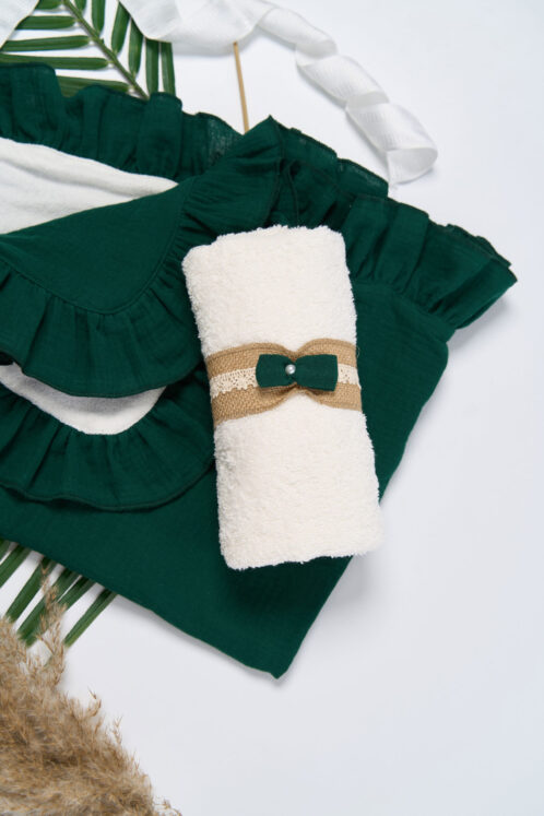 Trusou Muselină botez - verde - imagine 3