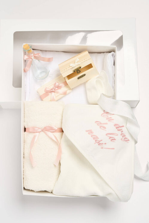 Trusou PureBebe botez - roz vintage - imagine 2