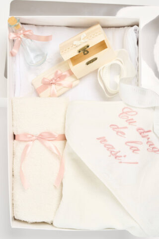 Trusou PureBebe botez - roz vintage