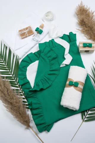 Trusou Muselină botez verde