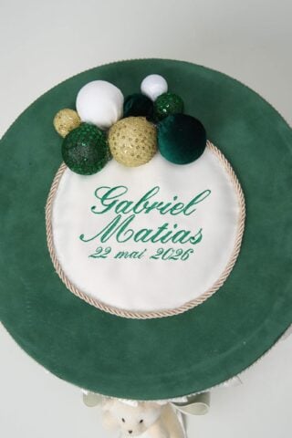 Cufar De Botez Cu Baloane Cu Personalizare Cu Baloane Verde 2