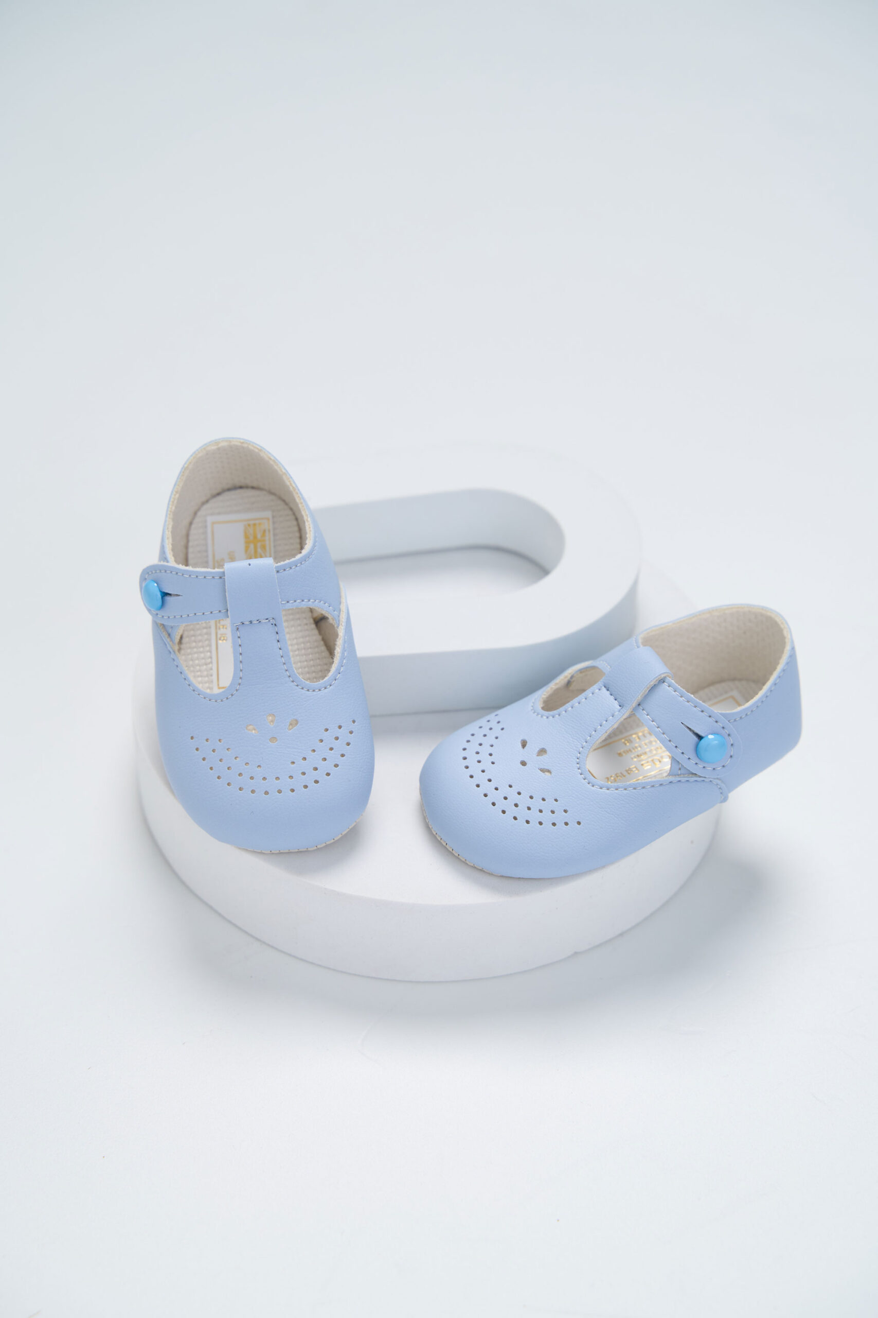 Pantofi botez B 080 - bleu
