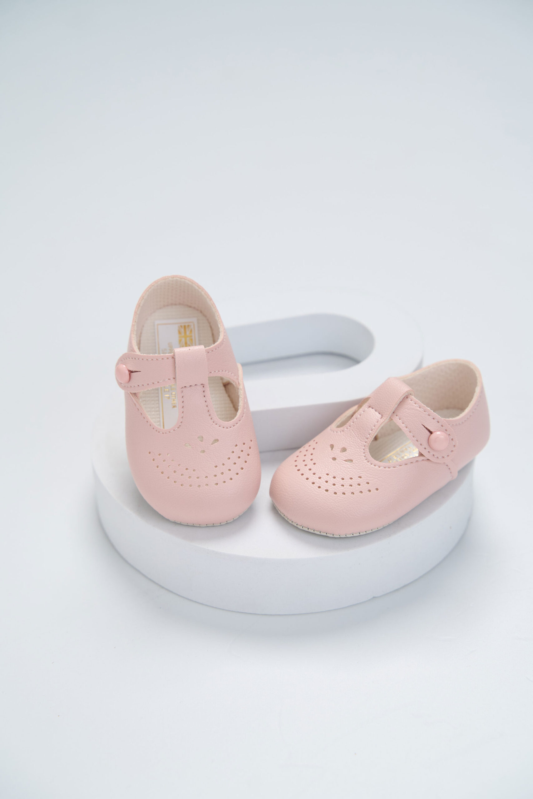 Pantofi botez B 080 - roz