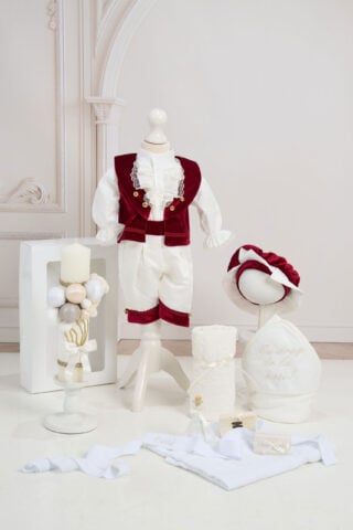 Set Micul Marchiz Burgundy + Trusou + Lumânare