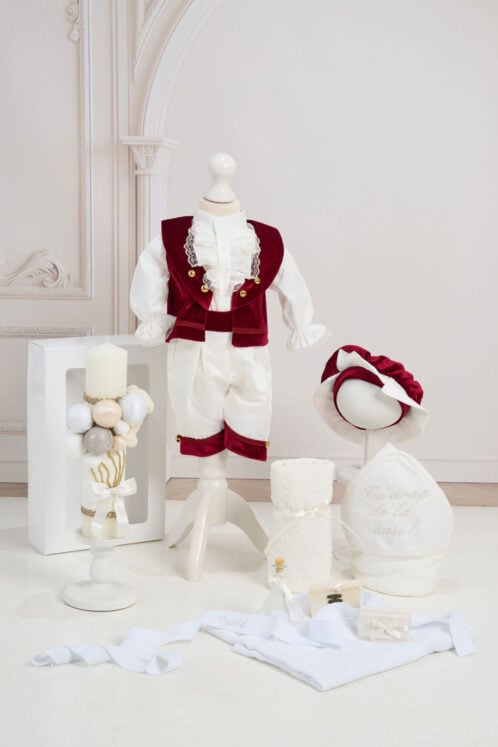 Set Micul Marchiz Burgundy + Trusou + Lumânare