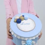 Cufăr Trusou - Ursuleț cu baloane pe Catifea – Bleu