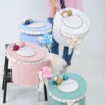 Cufăr Trusou - Ursuleț cu baloane pe Catifea – Ivoire