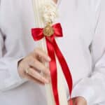 Lumânare de botez - Colecția „Sigiliu de Poveste” - Roșu