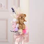 Lumânare Andreeatex X Floral Symmetry - Ursuleț Parafină Roz