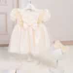 Rochiță Celeste - ivoire (mânecă scurtă)