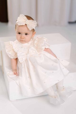 Rochie Fete Celeste Rochie Perle Botez
