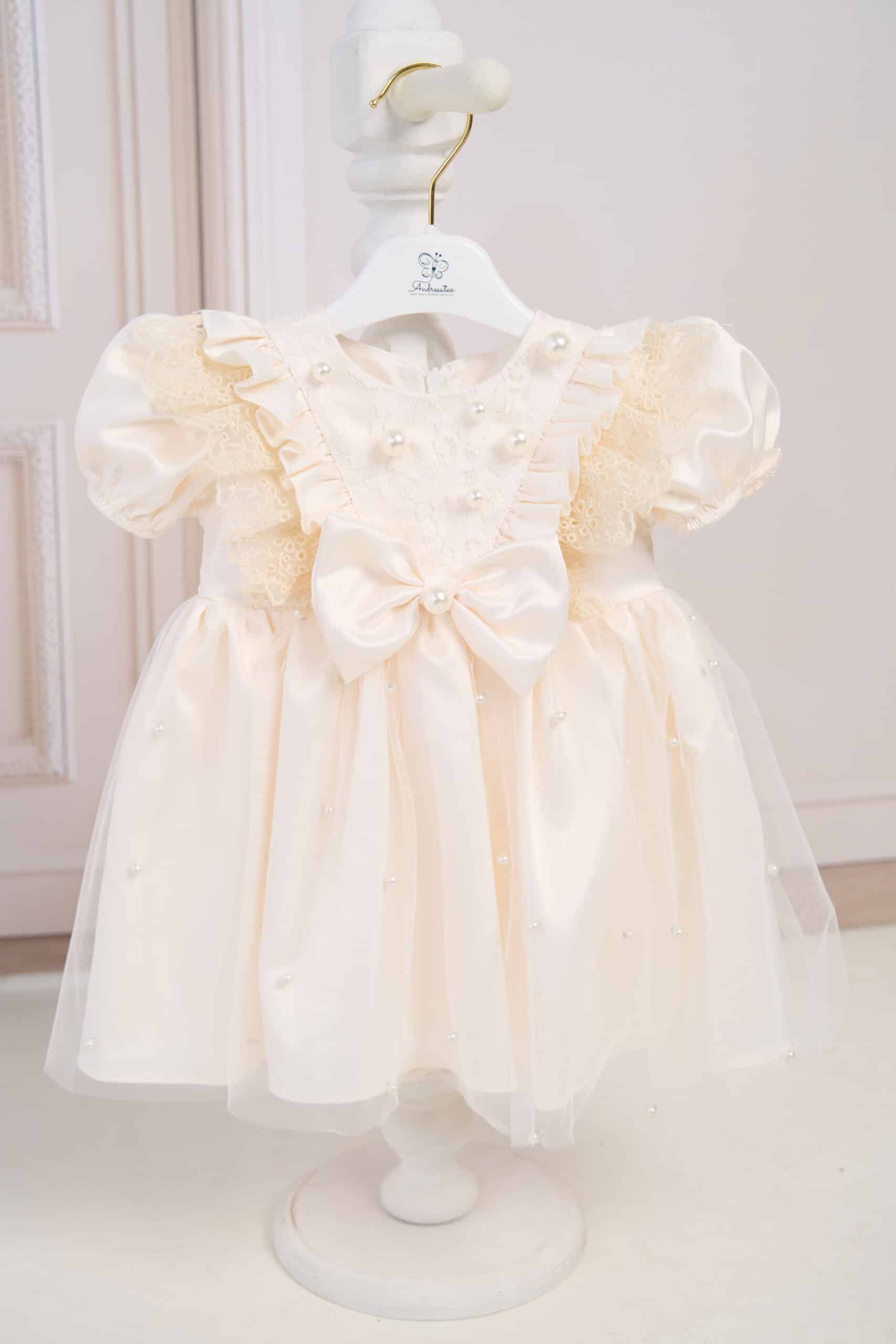 Rochiță Celeste - ivoire (mânecă scurtă) 2 Rochiță Celeste - ivoire (mânecă scurtă) - imagine 2