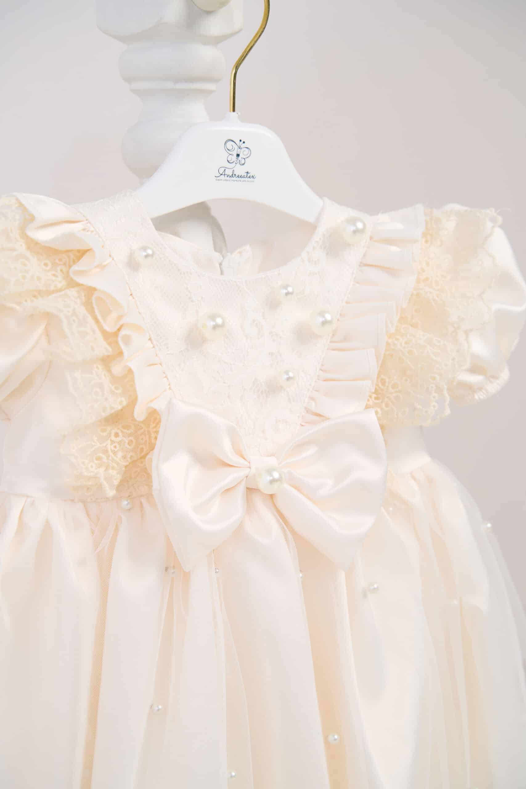 Rochiță Celeste - ivoire (mânecă scurtă) 3 Rochiță Celeste - ivoire (mânecă scurtă) - imagine 3