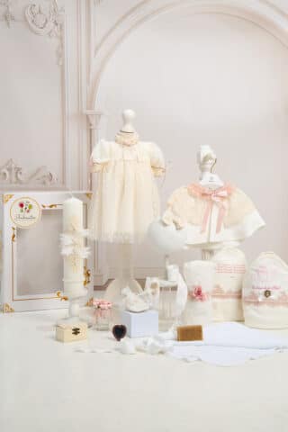 Set Boho Marion mânecă scurtă + Trusou + Lumânare