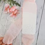 Ciorăpei de vară plasă cu ștrasuri - roz