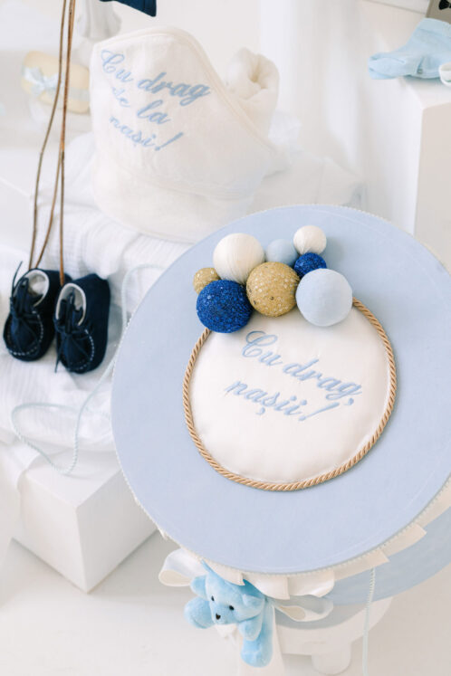 Set complet botez (trusou) - Dan - bleumarin - imagine 5