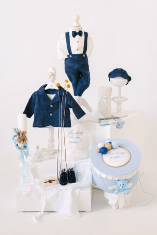 Set complet botez (trusou) - Dan - bleumarin