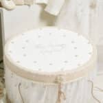 Cufăr botez cu perle - ivoire