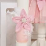 Lumânare botez A29 - Fleur - roz