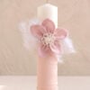 Lumanare De Botez Fleur Roz 2