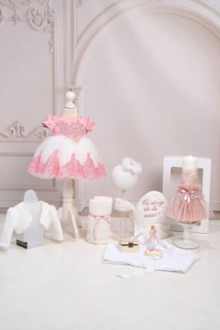 Set Milla roz-vintage + Trusou + Lumânare