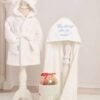 Set Complet Baita De A Doua Zi Prosop Capison Alb Scris Bleu