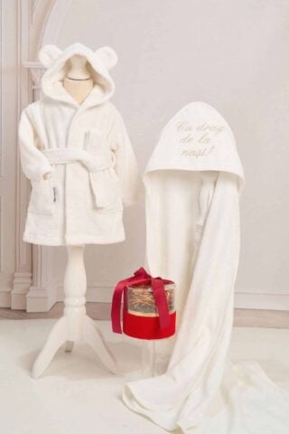 Set Complet Baita De A Doua Zi Prosop Capison Alb Scris Rosu
