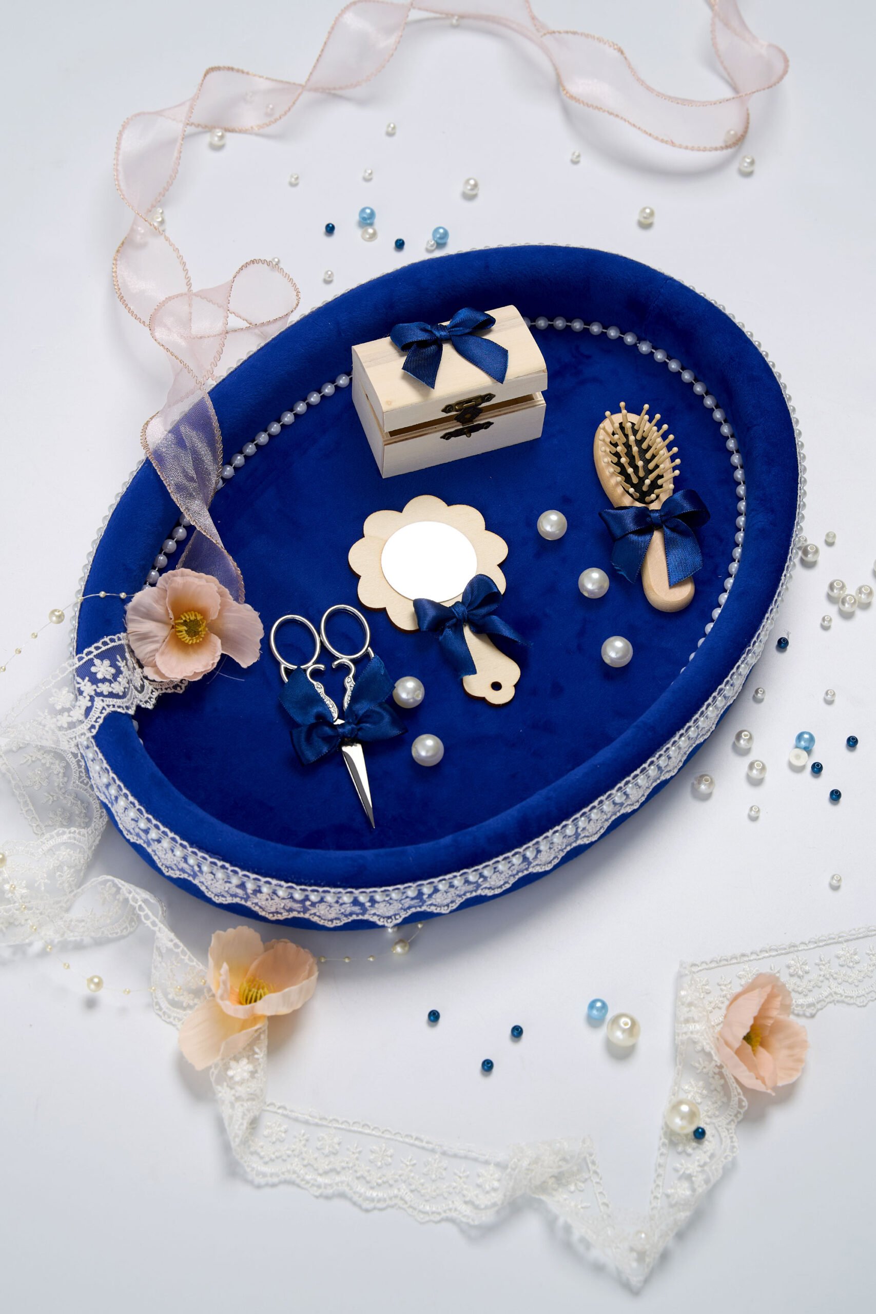 Set Tăviță Moț - Albastru royal