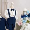 Trusou Complet De Botez Baieti Dan Cufar Volane Bleumarin 5