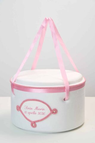 Cufar De Botez Buretat Varianta Cu Personalizare Cufere Buretat Roz