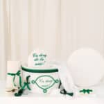 Pachet botez -20% REDUCERE – Cufăr buretat + Trusou PureBebe - verde