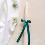 Lumânare stâlp MINI de botez - Verde